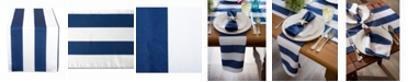 Design Imports Nautical Blue Cabana Stripe Outdoor Table Runner 14" X 108"